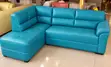 Luxurious Teal Velvet Upholstered Living Room Sofa Set - 2