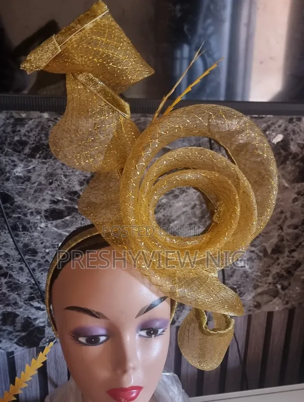 Spiral Gold Fascinator - 1
