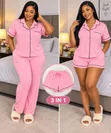 Louis Vuitton 3-in-1 Modal Pyjama Set - Pink - 1