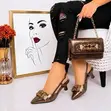Women's Rhinestone Pointed-Toe High Heel Sandals - 2