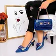 Women's Rhinestone Pointed-Toe High Heel Sandals - 4