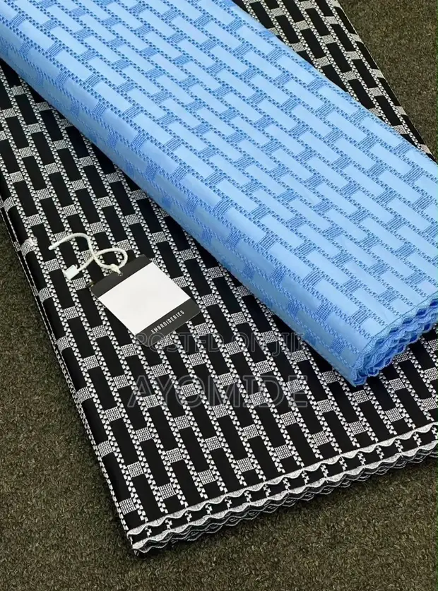 Premium Embroidered Lace Fabric - Jan Leda Mai Girman Geometric - 1