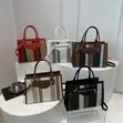 Ladies Crossbody Handbag - Multicolor Fabric - 1