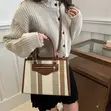 Ladies Crossbody Handbag - Multicolor Fabric - 3