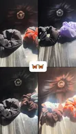 Scrunchies - Shuɗi Cotton/Silk Blend - 1
