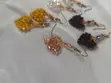 Cute Multicoloured Beaded Heart Earrings - 2