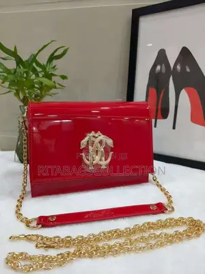 Roberto Cavalli Babban Jaka - Zinare Patent Leather