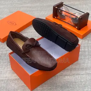 Italian Leather Designer Loafers - Brown