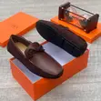 Italian Leather Designer Loafers - Brown - 4