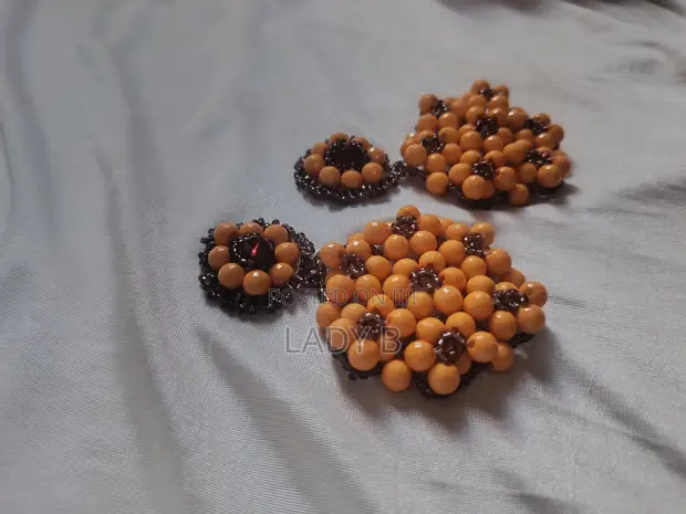 Trendy Sunflower-Styled Beaded Earrings - 1