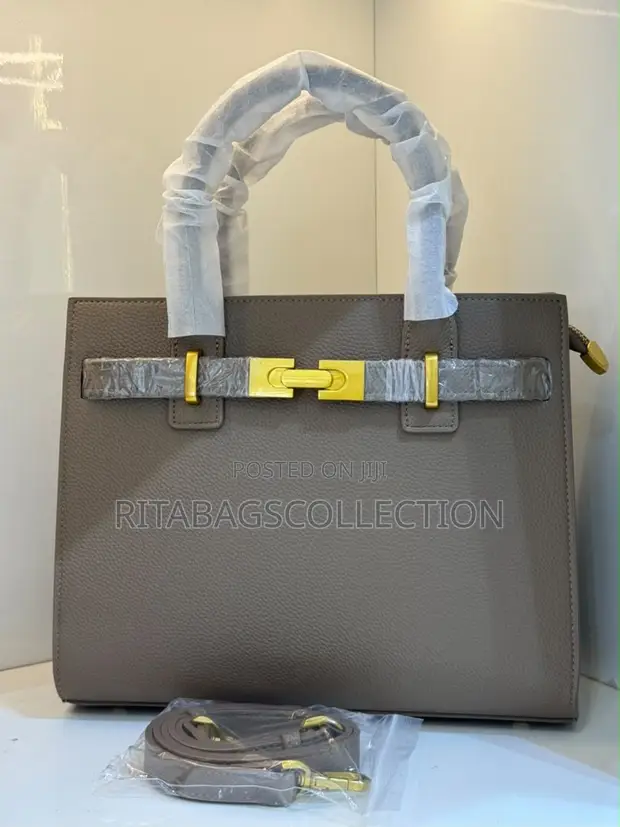 Adaeze Classic Black Leather Office Handbag - 1