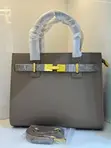Adaeze Classic Black Leather Office Handbag - 1