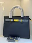 Adaeze Classic Black Leather Office Handbag - 2