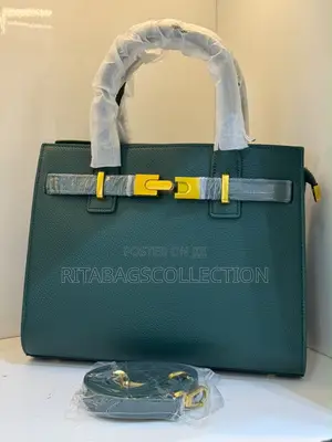 Adaeze Classic Black Leather Office Handbag