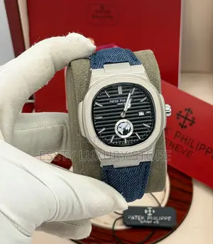 Patek Philippe Luxury Leather Watch with Clasp Buckle