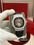Patek Philippe Luxury Leather Watch with Clasp Buckle - 5