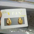 Simple Gold Replica Stud Earrings - 2