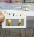 Simple Gold Replica Stud Earrings - 4