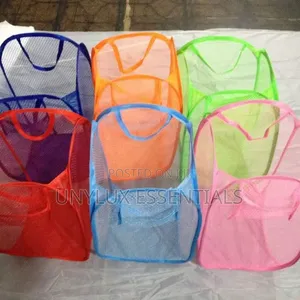 Foldable Color Mesh Laundry Basket