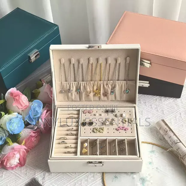 Luxury Leather Jewelry Storage Box - 1