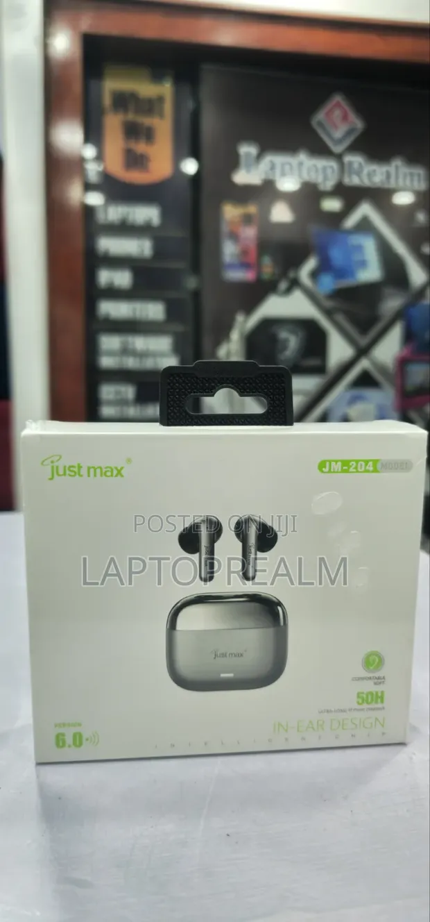 Just Max JM-204 Wireless Earbuds - Black - 1