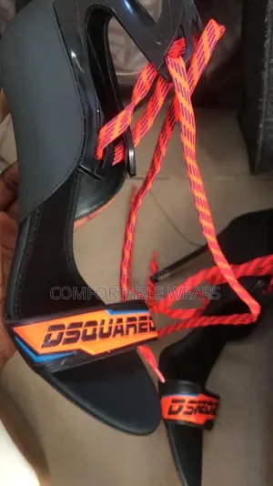 DSQUARED2 High-Heeled Sandals - Black/Orange