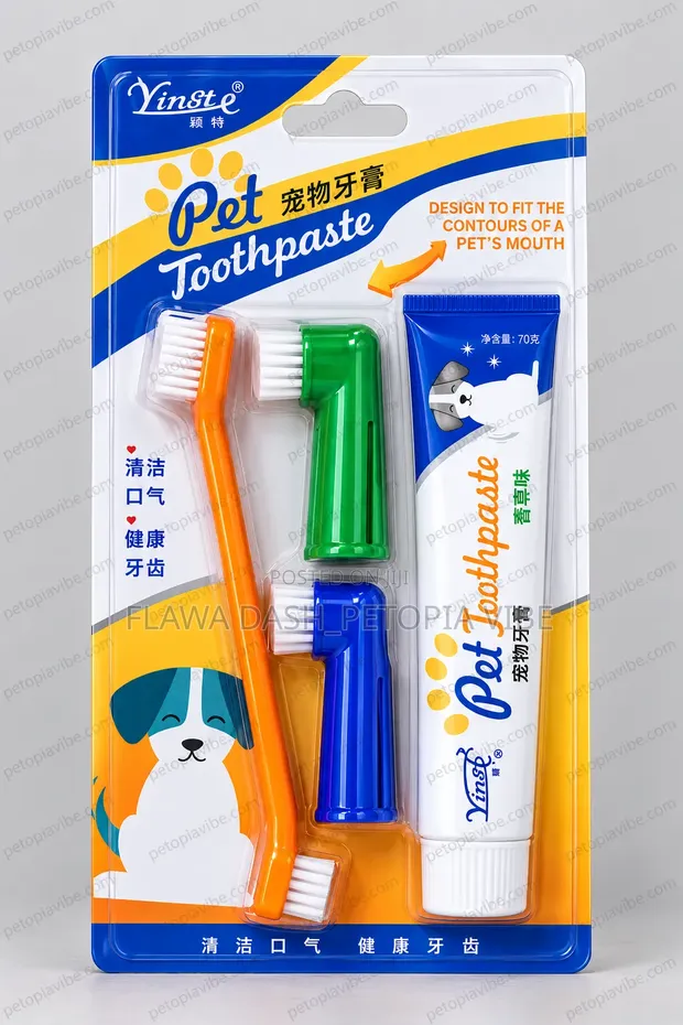 Yingt Pet Dental Care Set for Cats and Dogs - 1