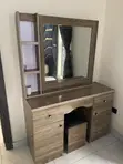 Luxury Dressing Table with Mirror & Stool - 1