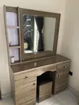 Luxury Dressing Table with Mirror & Stool - 2