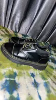 Dr. Martens Original Black Leather Lace-Up Shoes - 1