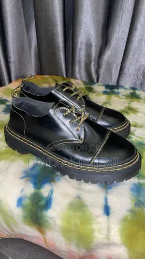 Dr. Martens Original Black Leather Lace-Up Shoes