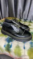 Dr. Martens Original Black Leather Lace-Up Shoes - 2