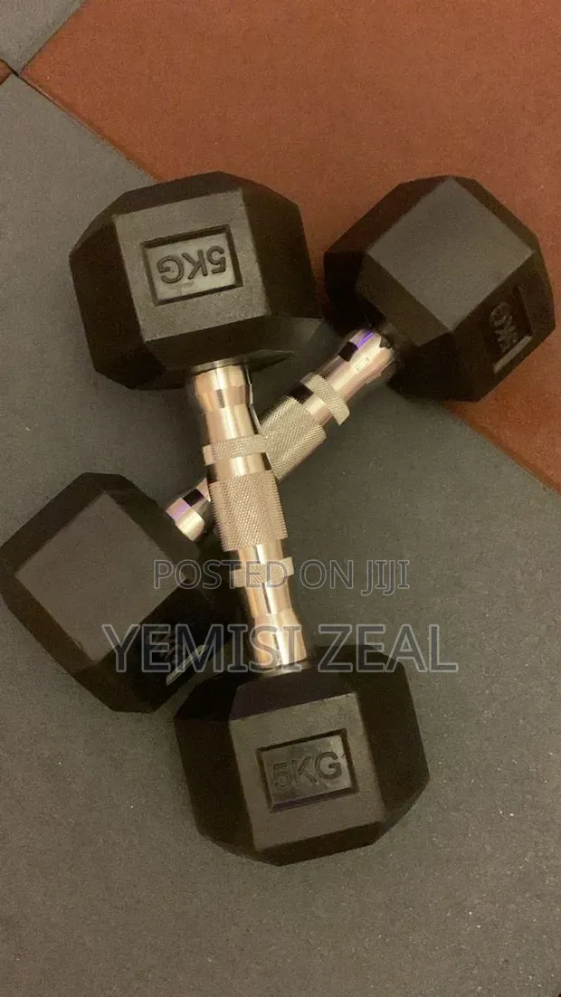 Supermax Pro 5kg Hexagonal Dumbbell Pair Set - 1