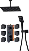 Sweethome Black Smart Thermostatic Shower Set - 2