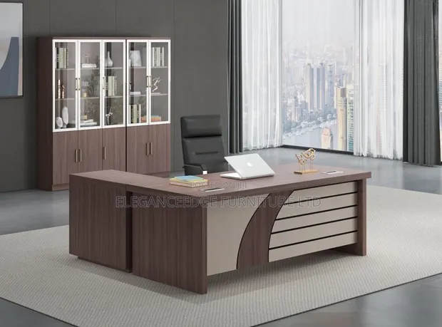 1.6m Executive Line Table with Extension and Mobile Drawer - 1