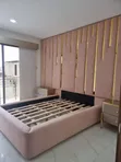 Home Interiors Wall-to-Wall Bedframe with Bedside Cabinet (6x6) - 2