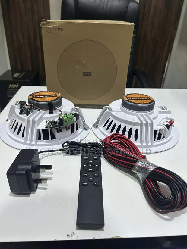 SOTEL 20W 8-Inch Bluetooth Ceiling Speakers (2-in-1) with Remote - 1
