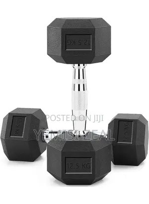 Bodyfit 12.5kg Hex Dumbbell Pair Set (25kg Gaba Daya)