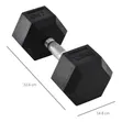 Bodyfit 12.5kg Hex Dumbbell Pair Set (25kg Gaba Daya) - 4