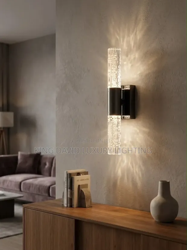 Contemporary Luxury Crystal LED Wall Sconce - 1