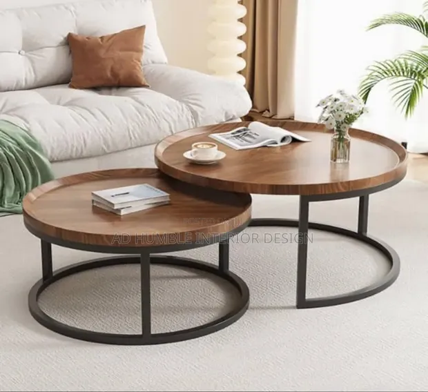 2-Plate Imported Center Table with Ceramic Top - 1