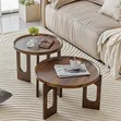 2-Plate Imported Center Table with Ceramic Top - 2