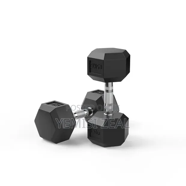 Supermax Pro 15kg Hex Dumbbell Set (Pair) - 1