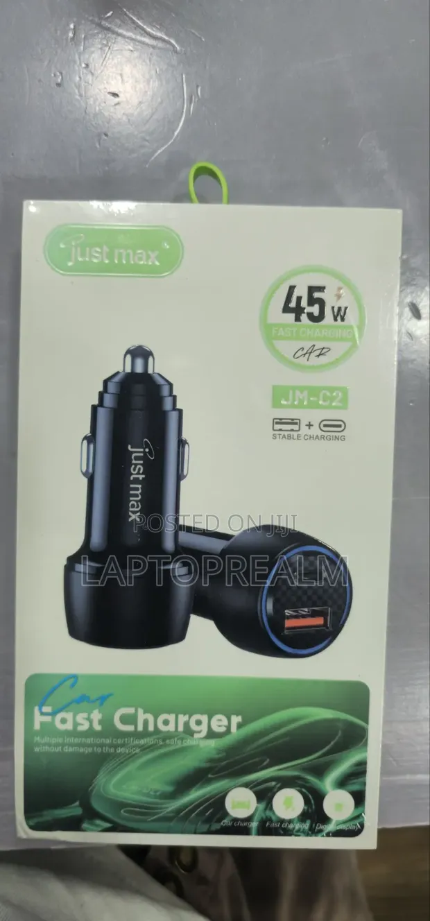 JUST-MAX 45W Dual-Port Fast Car Charger (JM-C2) - 1