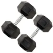 American Fitness 25KG Hex Dumbbell Pair Set - 1