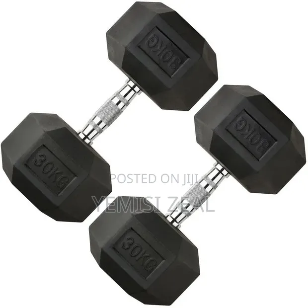 Supermax Pro 30KG Hex Dumbbell Pair Set - 1