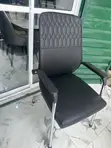 Ergonomic Visitors Chair - Leather/Mesh - 3