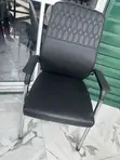 Ergonomic Visitors Chair - Leather/Mesh - 5
