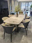 Home Interiors 6 Seater Dining Set Mai Sama Na Marble - 2