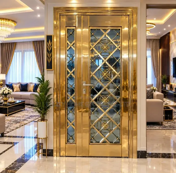 Turkish Frozen Stainless Glass Door 7ft x 4ft - 1